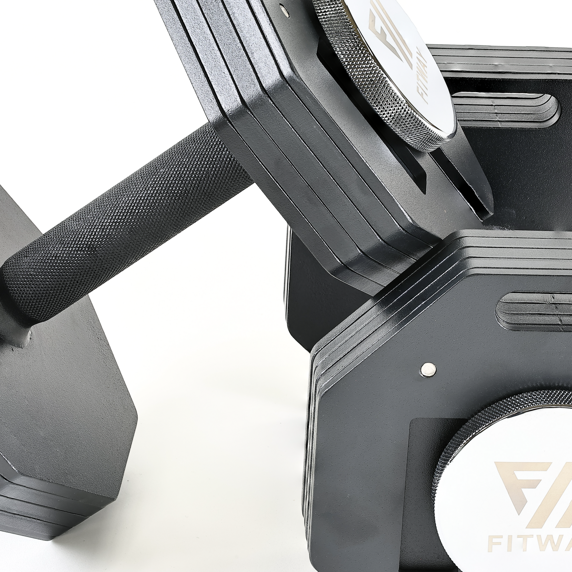 FITWAY 50lb Adjustable Dumbbells